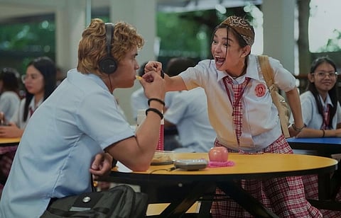 Xyriel Manabat and Kyle Echarri in a scene from 18th Rose