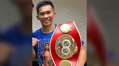 A SHOT at Puerto Rican two-belt holder Oscar Collazo awaits Filipino titlist Pedro Taduran once he gets past Mexican challenger Gustavo Perez on 3 April in Temecula, California.