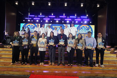 Winners of the Pag IBIG Fund Stakeholders Accomplishment Report (StAR) pose with their trophies along with officials from Pag IBIG during the opening of the Pag IBIG Housing Fair 2026 held at the LausGroup Event Centre in the City of San Fernando, Pampanga on March 18, 2026. 