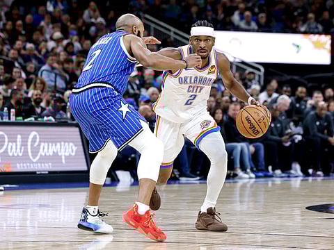 REIGNING MVP Shai Gilgeous-Alexander puts on a 40-point display in leading the Oklahoma City Thunder to a playoffs spot after beating the Orlando Magic, 113-108.