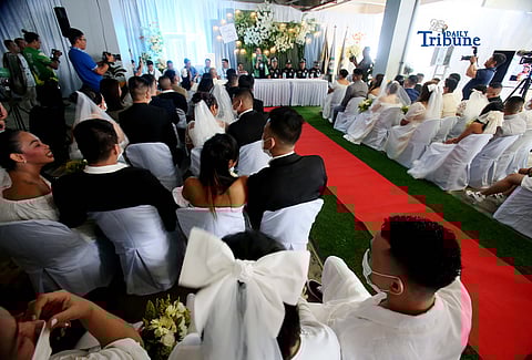 (March 19 2026) About 26 couples with PDL partners tie the knot during the annual “Kasalan sa Piitan”,  Mandaluyong Mayor Menchie Abalos  presided over the ceremony along with Bureau of Jail Management and Penology BJMP officers, and other City officials, held at the Mandaluyong City Jail on Thursday, March 19, 2026, it is also the St. Joseph’s Day celebration,  honors Joseph as the foster-father of Jesus, husband of Mary, and patron saint of workers and families. Photo/Analy Labor
