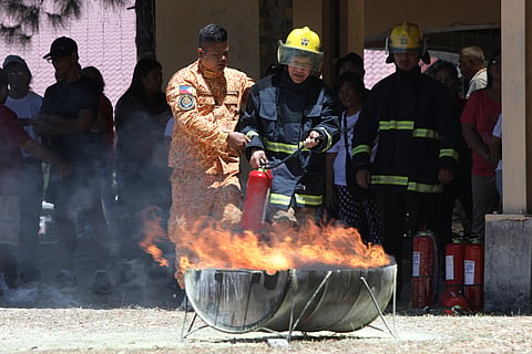 Fire prevention drill at Las Pinas