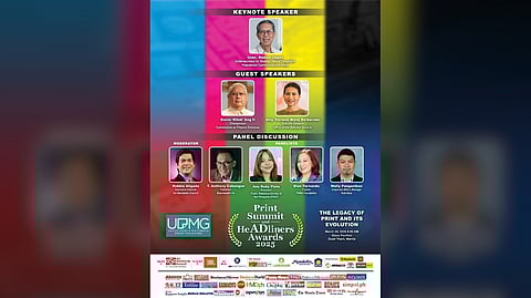 UPMG unveils its lineup of speakers for the Print Summit and HeADliners Awards 2025, set on 24 March 2026 at the Glass Pavilion of Dusit Thani Manila, featuring keynote speaker Undersecretary Ramon Ilagan, guest speakers Dante ‘Klink’ Ang II and solicitor general Darlene Marie Berberabe, along with industry leaders for the panel discussion.