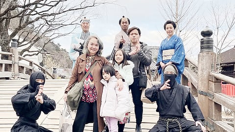POSING with ninjas in Edo Wonderland.