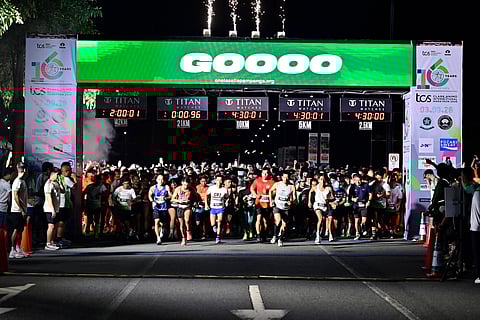 AROUND 8,000 runners make their presence felt during the 16th TCS Clark Animo International Marathon recently in Clark, Pampanga.