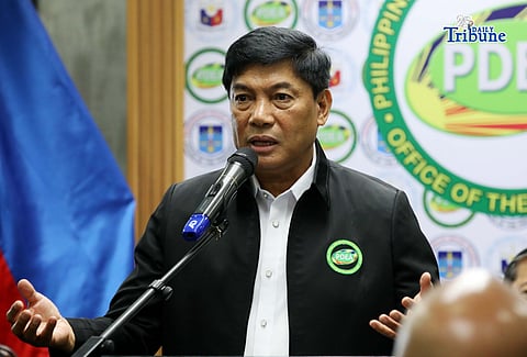 Isagani Nerez of the Philippine Drug Enforcement Agency answers questions during Operation: Private Eye at the agency’s national office in Quezon City, 23 March 2026. He said intelligence efforts led to 33 high-impact anti-drug operations that dismantled criminal networks, seized large quantities of illegal drugs, and resulted in the arrest of high-value targets.  