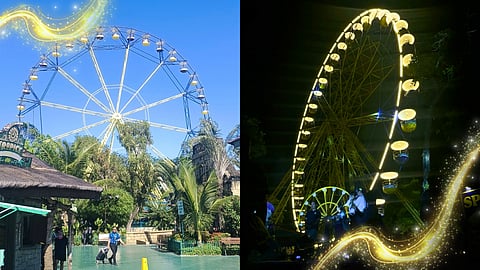 Enchanted Kingdom's Legend, the Wheel of Fate, is a majestic and enchanting ride, whether it is day or night.