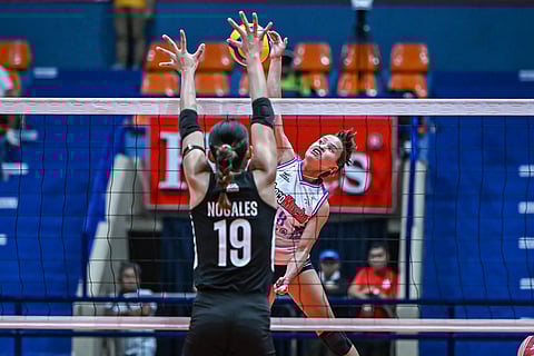 Sisi Rondina carries Choco Mucho to a five-set escape over ZUS Coffee in the 2026 PVL All-Filipino Conference Play-in tournament. 