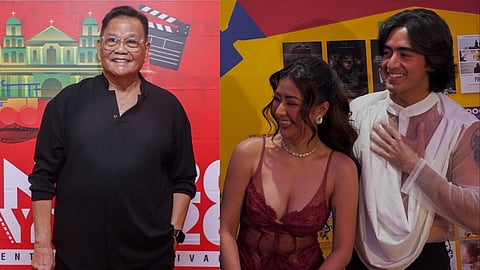 Director Joel Lamangan, Robb Guinto and Yasser Marta at the opening night of Sinag Maynila Film Festival 2026.