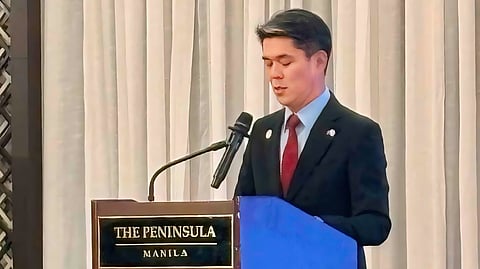 JAPANESE Ambassador to the Philippines Kazuya Endo speaks during a high-level conference marking the 70th anniversary of Philippines-Japan diplomatic relations, highlighting deepening cooperation between the two nations amid rising global tensions.