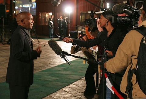 Lebohang “Lebo M” Morake attends the official opening of the South African production of The Lion King in Johannesburg on June 6, 2007.