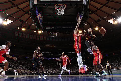 JALEN Brunson essays a 32-point performance to lead the New York Knicks to a 121-116 win over the New Orleans Pelicans in the NBA regular season.  