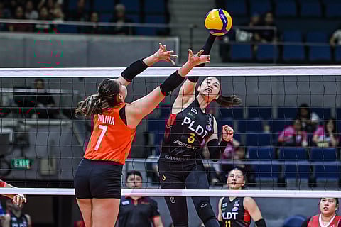MIKA Reyes soars for a kill, helping PLDT post a 18-25, 25-23, 25-14, 25-22 victory over Farm Fresh to punch a ticket to the semifinals of the PVL All-Filipino Conference on Thursday.