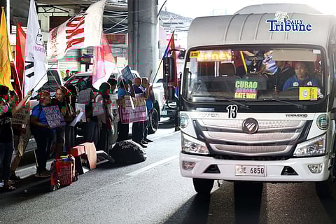 (March 26 2026) Various progressive groups join members of PISTON as part of the No to Oil Price Hike Coalition hold a rally in Cubao, Quezon City on Thursday, March 26, 2026 during the transportation strike as they call for the removal of excise tax and VAT along with consideration to repeal the oil deregulation. Photo/Analy Labor
