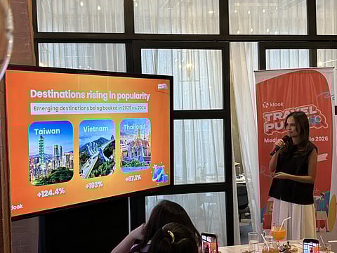Michelle Ho, General Manager of Klook Philippines, highlights shifting travel trends as more Filipinos prioritize predictable and nearby destinations on Wednesday, 25 March at Taguig City. 