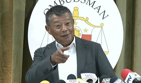OMBUDSMAN Jesus Crispin Remulla during a press conference at Quezon City this Thursday.