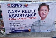 Marcos calls out DSWD over tarp bearing his face