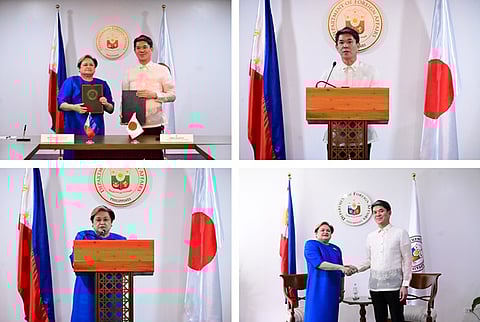 Ambassador ENDO Kazuya and Department of Foreign Affairs (DFA) Secretary Maria Theresa P. Lazaro signed the Exchange of Notes for major infrastructure projects