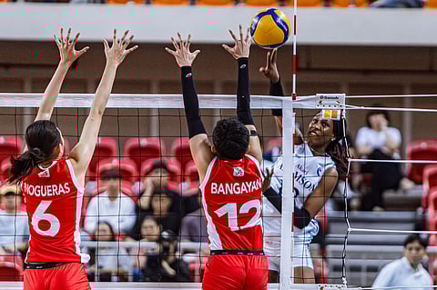 FRANCES Mordi displays her all-around game in carrying Adamson to a sweep of UE, 25-15, 25-18, 28-26, for back-to-back wins in Season 88 UAAP women’s volleyball tournament.