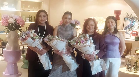 SHIELA Romero (second from left) and Nice Print Photo's Charisse Tinio (second from right) at the recent Women's Month forum of Opulence Design Concept in Greenbelt 5.