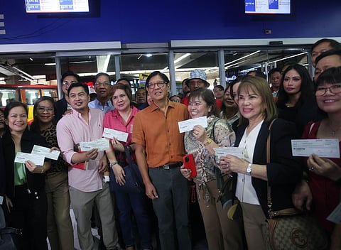 DISTRBUTION of the fuel subsidy to bus operators at the Paranaque Integrated Terminal Exchange overseen by President Ferdinand Marcos Jr. last March 24.