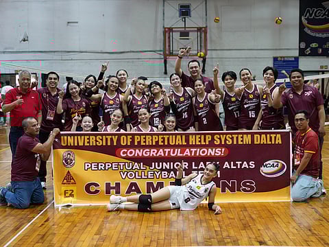 THE Perpetual Junior Lady Altas make a successful return to the top following a 25-16, 25-21, 25-22 win over the Arellano Baby Chiefs in Season 101 NCAA volleyball fiesta girls’ division on Monday at the Arellano gym in Pasay City.