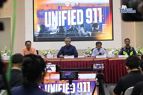 (March 31 2026) DILG Secretary Juanito Victor C. Remulla leads the Inter-agency Press Briefing regarding the PNP personnel deployment during Holy Week exodus and update of the Maharlika High   together with DOTr Secretary Giovanni Z. Lopez, DPWH Secretary Vivencio B. Dizon, and Chief PNP PGen. Jose Melencio C. Nartatez Jr. at the Camp Crame in Quezon City on Tuesday, March 31, 2026. Photo/Analy Labor
