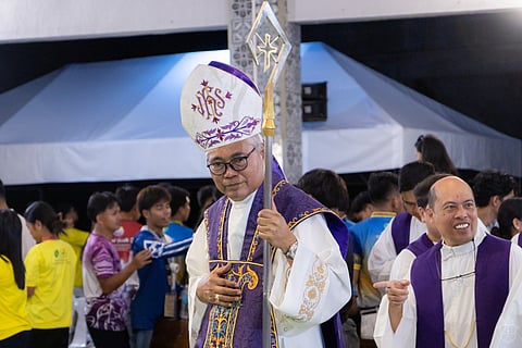 Diocese of Maasin Bishop Precioso Cantillas led a Cenacle Prayer and Vesperas Mass on the eve of the 505th anniversary of the first Easter Mass in the country.
