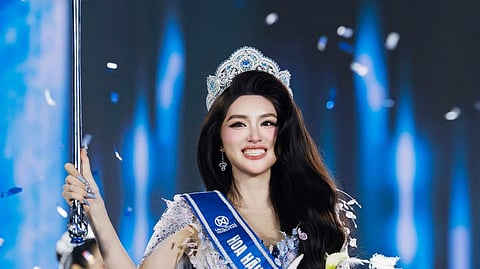 Newly crowned Miss World Vietnam Phan Phuong Oanh