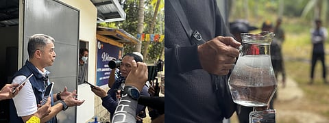 Acting DENR Secretary Atty. Juan Miguel Cuna inspected the agency’s desalination and filtration project in a remote island community in Zamboanga City on March 31.