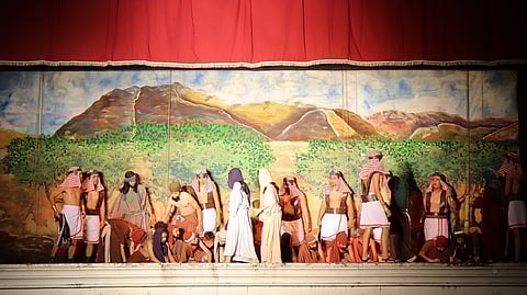 ISRAELITES forced into labor by Egyptians.