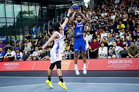 Jerrick Ahanmisi steps up big time for Gilas Pilipinas in their match against Chinese Taipei. 
