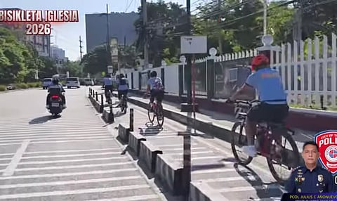 Taguig police use bikes for Holy Week patrols
