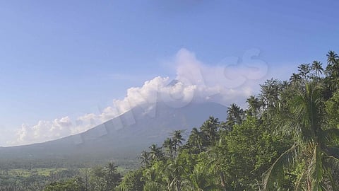 Mayon Volcano in Albay captured from the Philippine Institute of Volcanology and Seismology station at Ligñon Hill in Legazpi City, Albay.