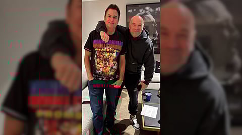 UFC founder and ZUFFA Boxing head Dana White (right) reportedly told Sean Gibbons, who runs Mark Magsayo’s affairs, that he was impressed by his recent performance.