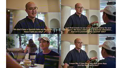 Candid Coffee founder Lanz Castillo and @timdrinkscoffee discussing Philippine coffee culture.