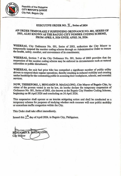 Baguio suspends number coding amid fuel-driven transport shortage