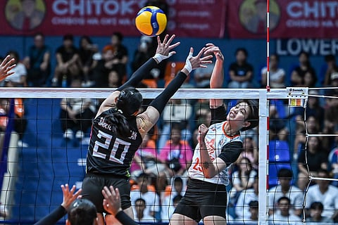 ARA Galang supplies the offensive muscle to lead Farm Fresh to a 25-17, 25-20, 25-19 victory over Nxled in the Play-in tournament of the PVL All-Filipino Conference on Tuesday. 