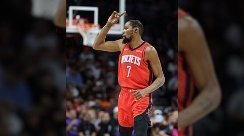 KEVIN Durant returns to Phoenix, where he dropped 24 points to lead the Houston Rockets to a 119-115 win over the Suns in the NBA regular season.