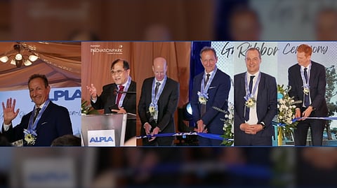 AT the opening of ALPLA’s P500 million production facility at Filinvest Innovation Park–Calamba were (left to right) His Excellency Dr. Johann Brieger, Ambassador of Austria to the Philippines; Francis Ceballos, senior vice president of Filinvest Land; Christian Kotschy, general manager of ALPLA Philippines; HE J. Brieger; Walter Ritzer, chief operating officer of ALPLA Group; Ronald Tichelaar, managing director of ALPLA APAC.