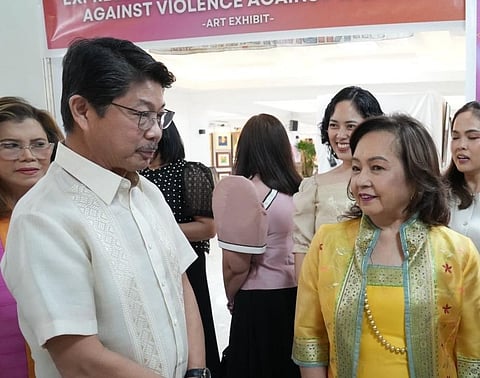 House Speaker and Isabela 6th District Rep. Bojie Dy and former President and Pampanga 2nd District Rep. Gloria Macapagal Arroyo (from left to right)