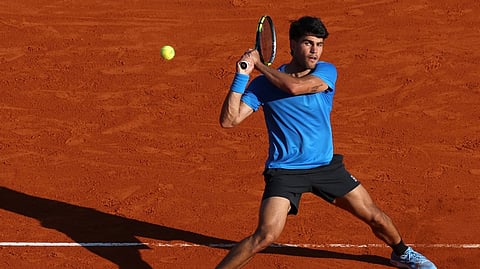 CARLOS Alcaraz struggles before booking a 6-1, 4-6, 6-3 win over Tomas Etcheverry in the Last 16 of the Monte Carlo Masters on Thursday.