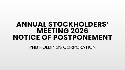 PNB Holdings Corporation - Annual Stockholders’ Meeting 2026 Notice of Postponement