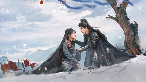 TIAN Xiwei and Zhang Linghe in 'Pursuit of Jade.'