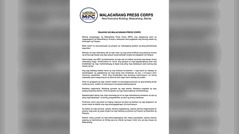 Palace journos deny getting P50K each