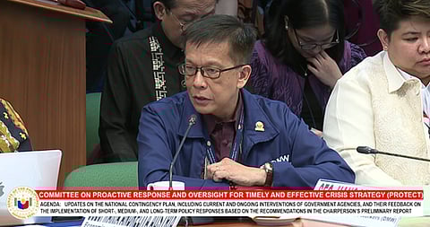 DMW Secretary Cacdac in a Senate hearing on 13 April
