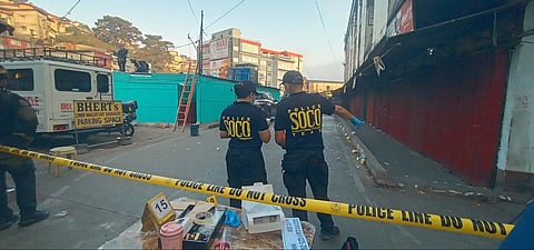 A blast rocked the sinkhole area of Magsaysay Avenue at 3:00 AM of April 13, 2026 where 14 individuals were injured. A miner was arrested where he was suspected to caused the explosion using improvised explosives. |Aldwin Quitasol. Photo Courtesy of Dionisio Dennis.