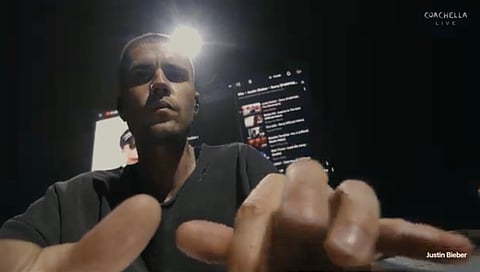 Justin Bieber at Coachella 2026 on 11 April