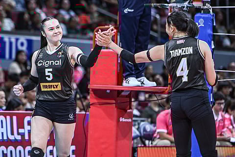 Vanie Gandler  and  Tin Tiamzon turn up the heat as Cignal melts Creamline in four sets to book a finals ticket in the 2026 PVL All-Filipino Conference.