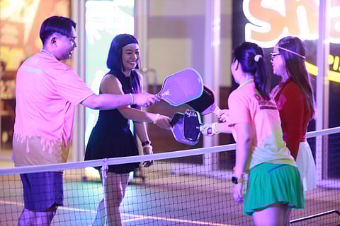 Pickleball players at SM City Cabanatuan